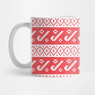 Christmas Knitting Texture Mug